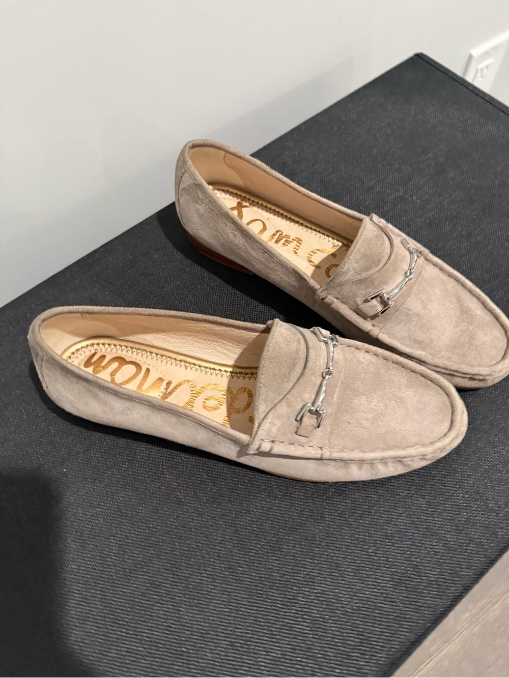 Sam Edelman Taupe Suede Loafers